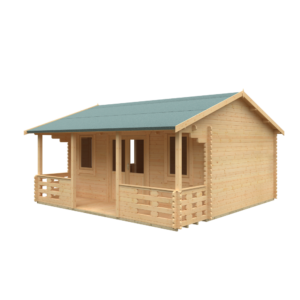 18x14 Adlington (inc. Veranda) Log Cabin | 44mm