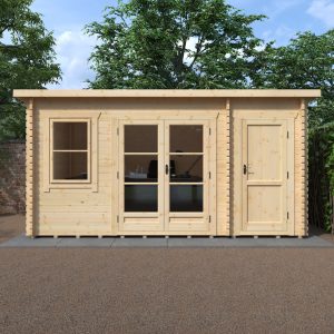 Belton Store 16×10 log cabin front view