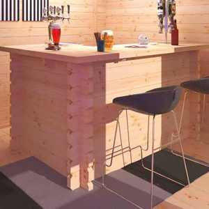 Discover the L-Shaped Cabin Bar 44mm, perfect for entertaining 3-5 guests. Stylish, durable, and customisable, it's the ultimate outdoor bar setup!