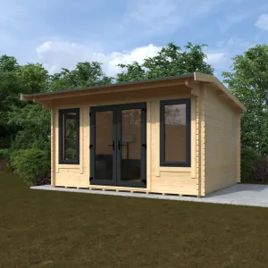 Ewesdale 14×12 log cabin viewed from the right