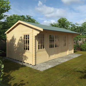 Dalton Store 44mm log cabin viewed from the left