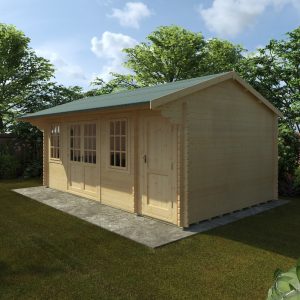 Dalton Store 44mm log cabin viewed from the right